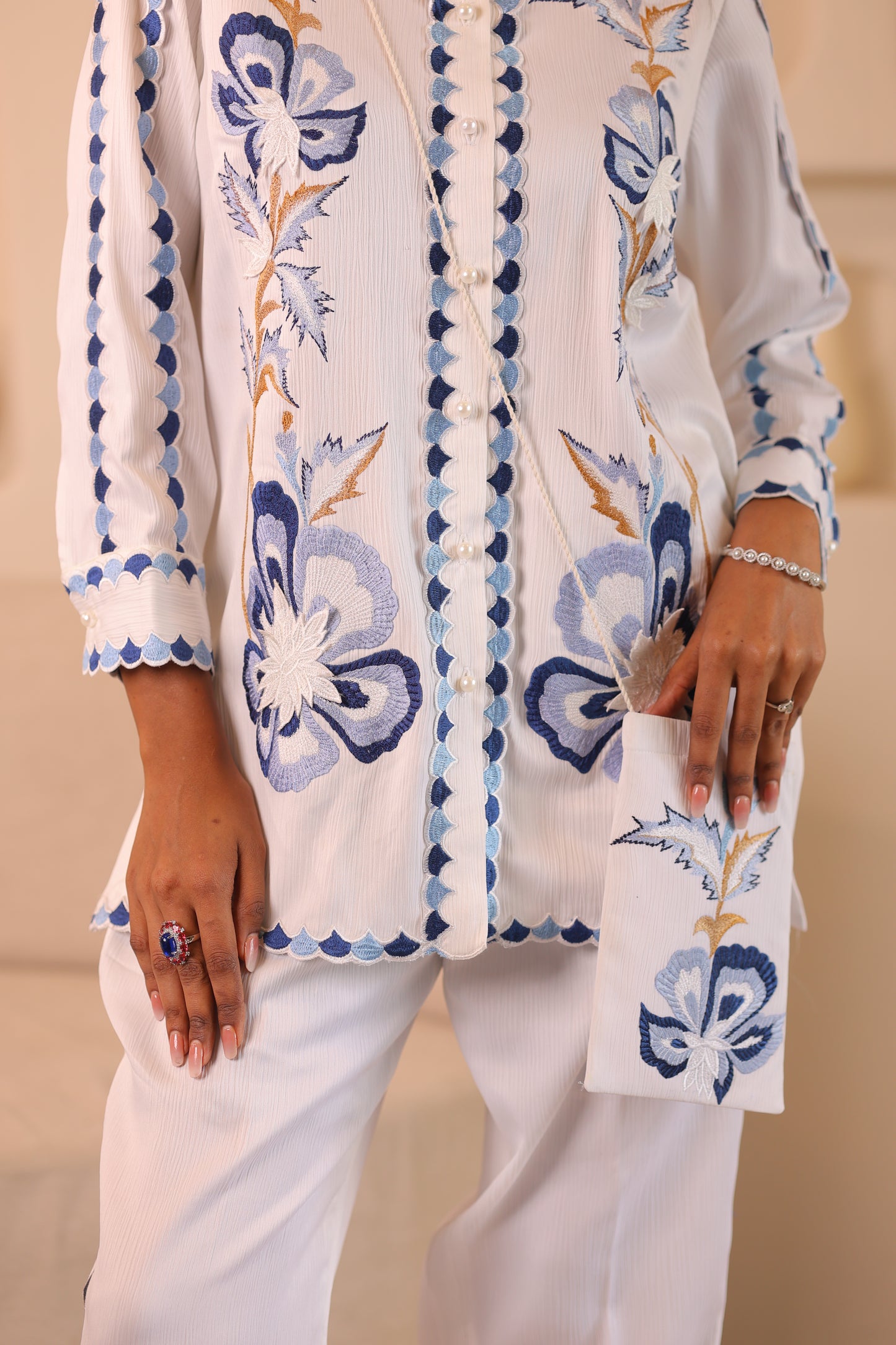 INDIGO PETALS CO-ORD SET