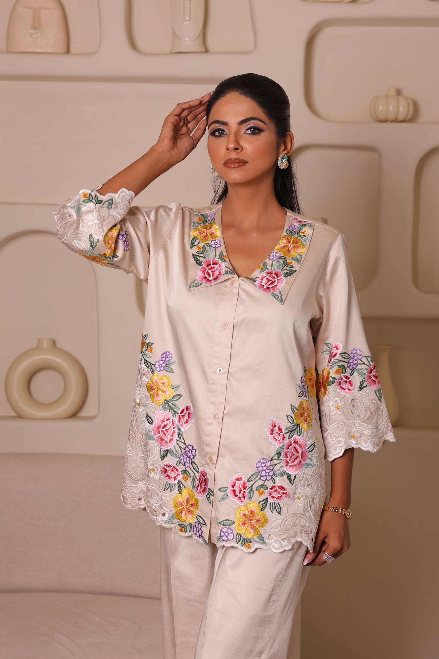 SATIN BLOSSOM CO-ORD SET