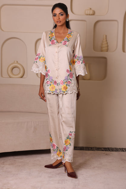 SATIN BLOSSOM CO-ORD SET