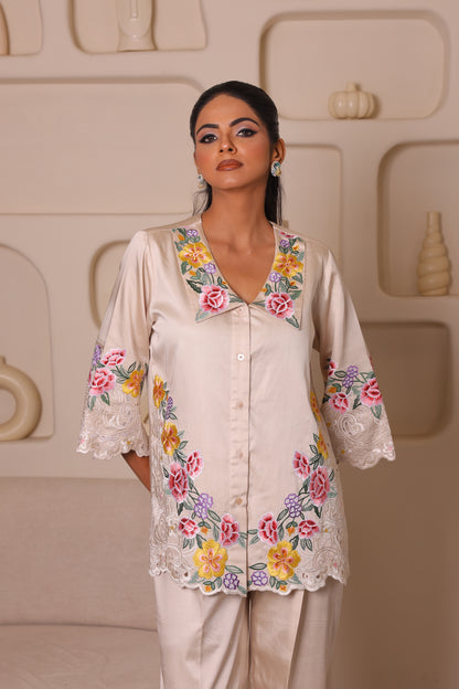 SATIN BLOSSOM CO-ORD SET