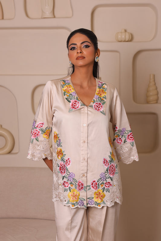 SATIN BLOSSOM CO-ORD SET
