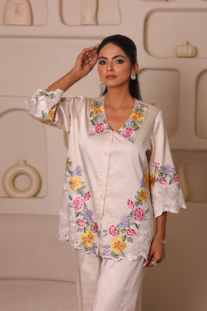 SATIN BLOSSOM CO-ORD SET